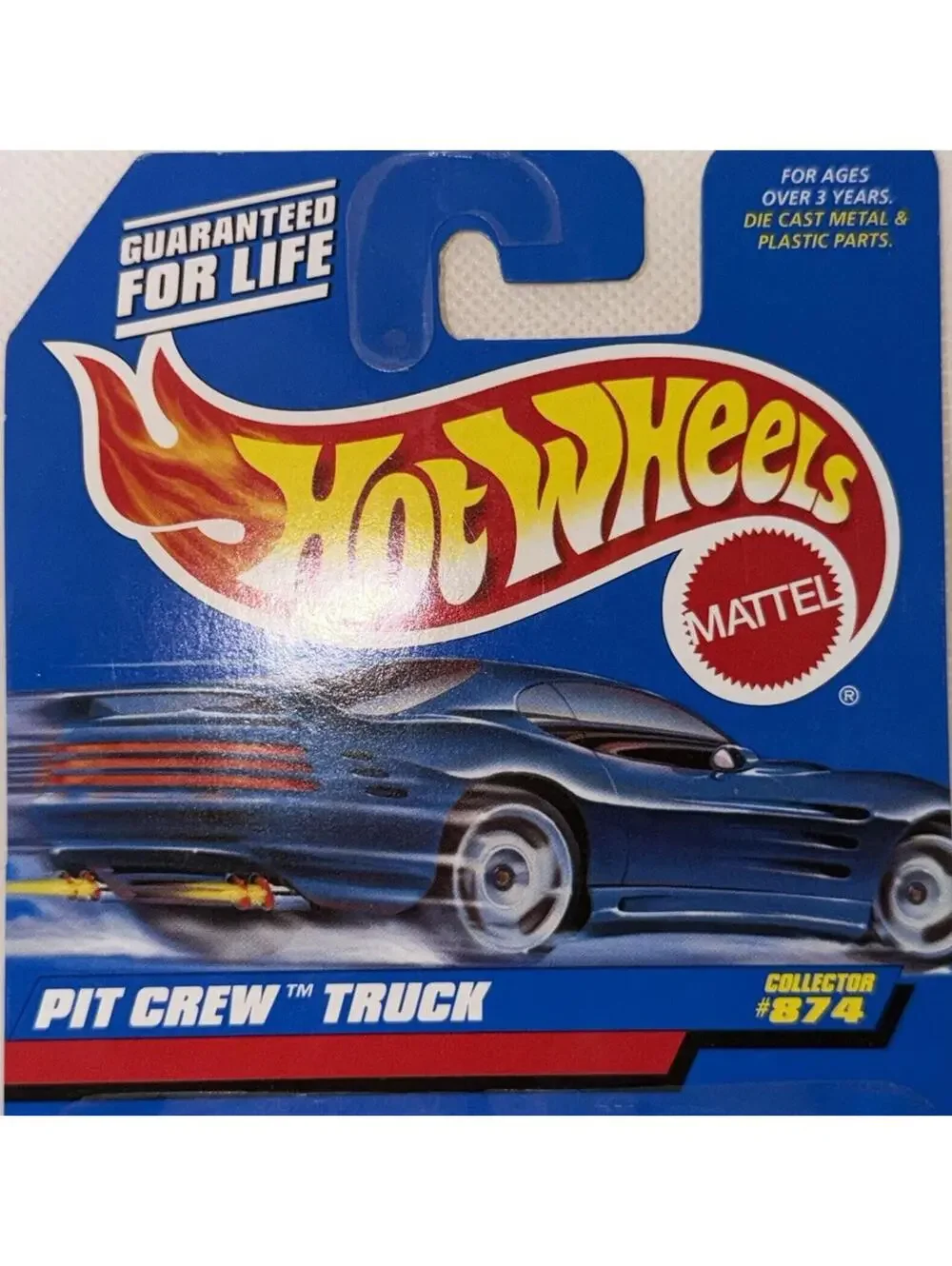 Hot Wheels 1998 Pit Crew Truck Tool Supply Silver Mattel Wheels 1:64 Car #874
